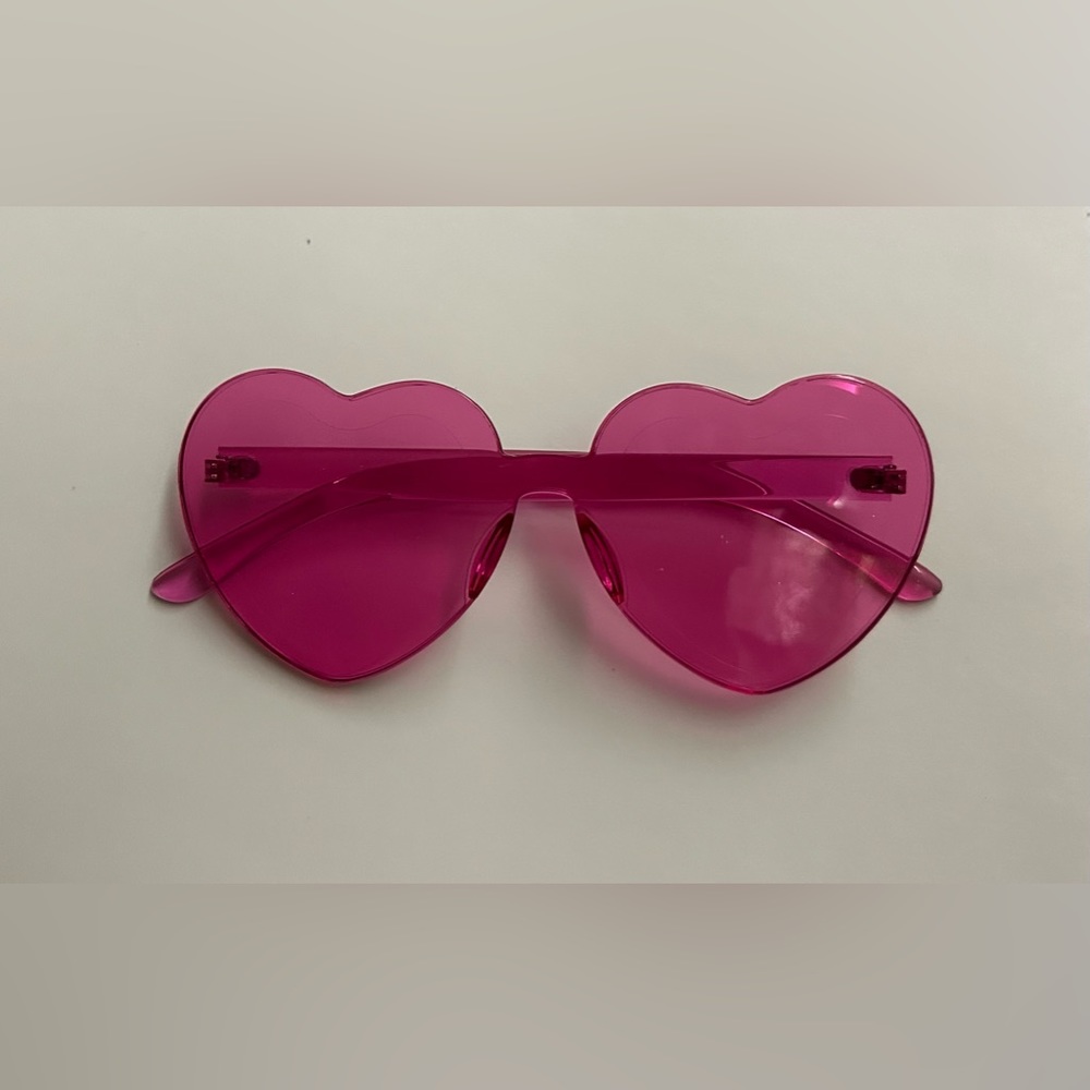 New Red & Pink Novelty Glasses Heart Shaped Pink Women's Summer Valentine
